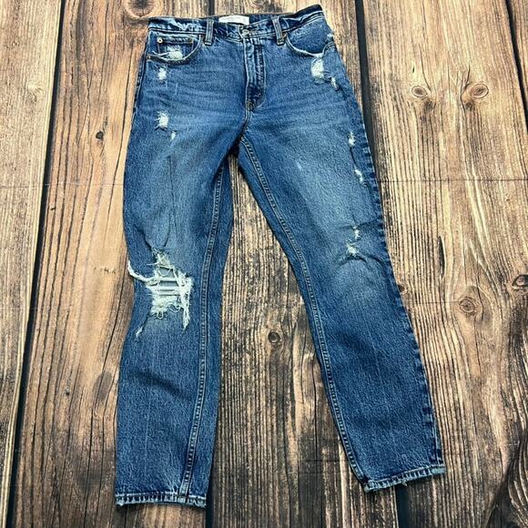 Abercrombie & Fitch Women's‎ High Rise Skinny Jeans Blue Size 4 - Picture 1 of 4